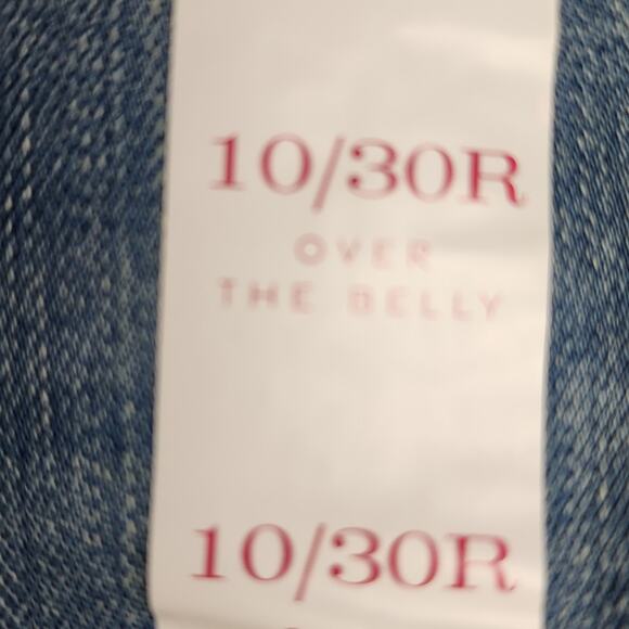 New Ingrid Maternity Jeans Jeggings Crossover Panel Low Back Size 10 - Picture 2 of 8